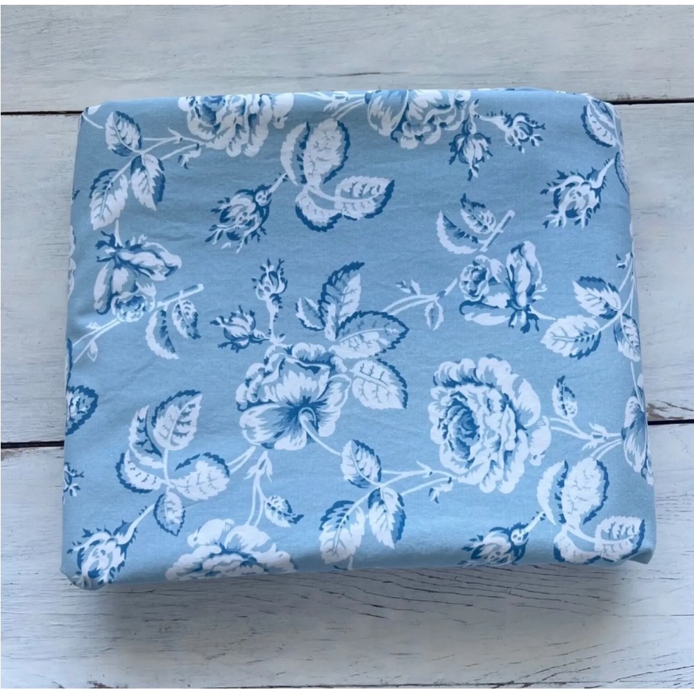 RARE Ralph Lauren Home MEADOWLAND Blue DUVET Cover Floral Rose FULL/QUEEN Cotton